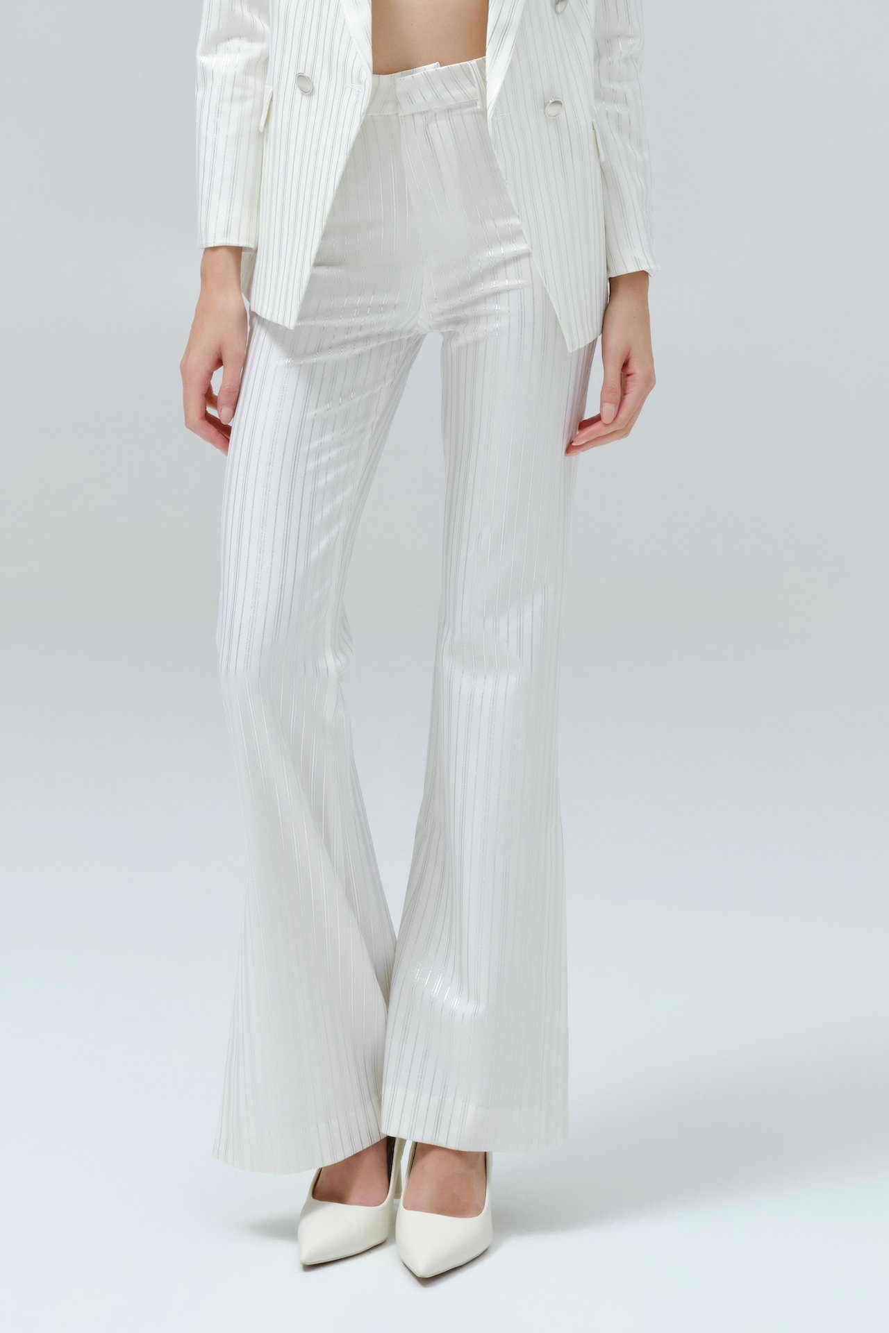 Medium-waisted Stripe Trousers