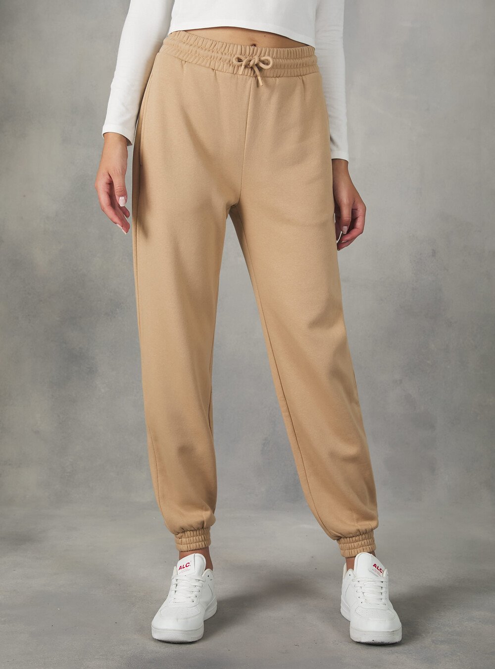 Plush jogger trousers